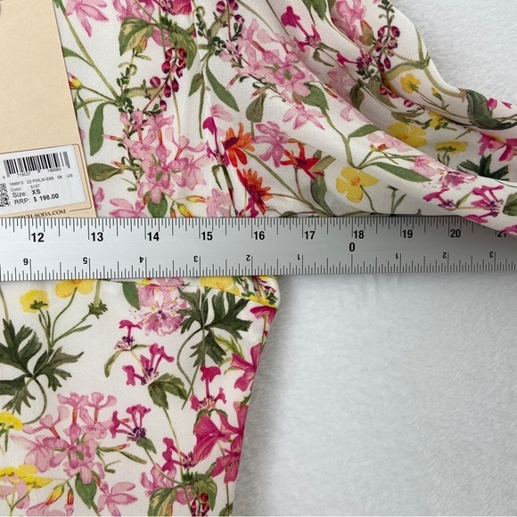 SCOTCH & SODA Women Floral Cream Allover Print Long Sleeve Mini Dress Size Small - Picture 12 of 16